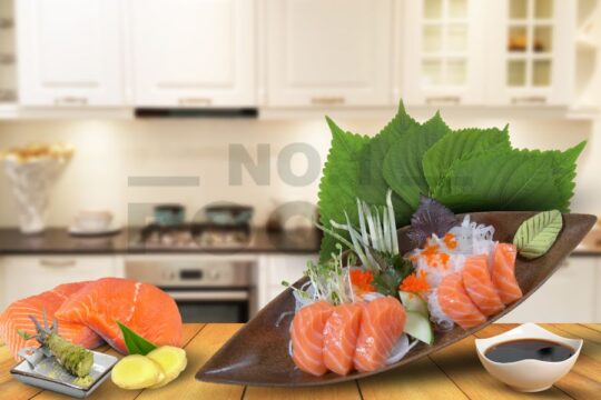 nguyên liệu sashimi cá hồi